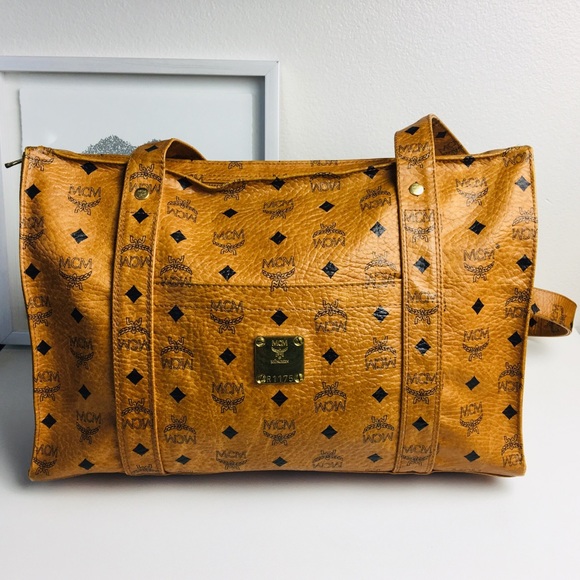MCM Handbags - Auth MCM shoulder Bag Visetos Heritage Cognac